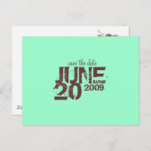 6月の日付を保存カスタマイズ-  案内ポストカード (正面/裏面)