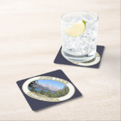 6月の湖と東シエラネバダ山脈 スクエアペーパーコースター (インサイチュ)