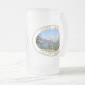 6月の湖と東シエラネバダ山脈 フロストグラスビールジョッキ (正面右)