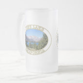 6月の湖と東シエラネバダ山脈 フロストグラスビールジョッキ (正面左)