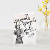 6月の生まれ美しいハッピーバースデーグリーティングカード カード (黄色い花)