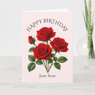 6月の薔薇の誕生日 カード