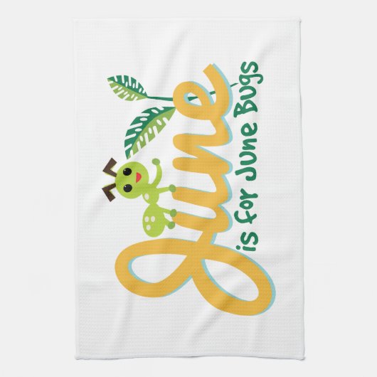 6月の虫 キッチンタオル (縦)