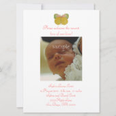 6月の蝶の誕生発表 案内状 (裏面)