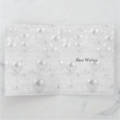 6月の誕生日の誕生石パールグリーティング カード (内部)