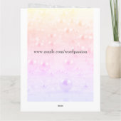 6月の誕生日の誕生石パールグリーティング カード (裏面)