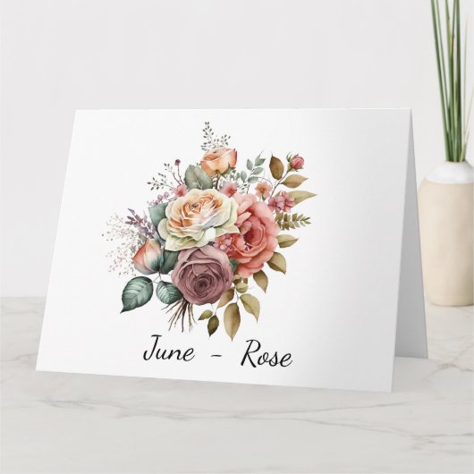 6月の誕生日カード カード (正面)