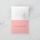 6月の誕生日スイカズラとバラの誕生花ブランク カード (内部)