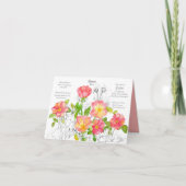 6月の誕生日ハニサックルローズの誕生花ブランク カード (正面)