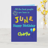 6月の誕生日折り紙グリーティングカード カード (黄色い花)