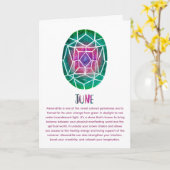 6月の誕生石アレキサンドライト誕生日水彩 カード (黄色い花)