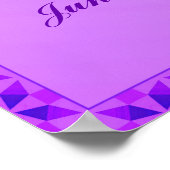 6月の誕生石イラストレーション – アレキサンドライトPo ポスター (角)