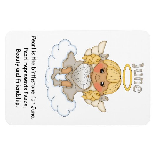 6月の誕生石エンジェルブロンドプレミアムマグネット マグネット (横)