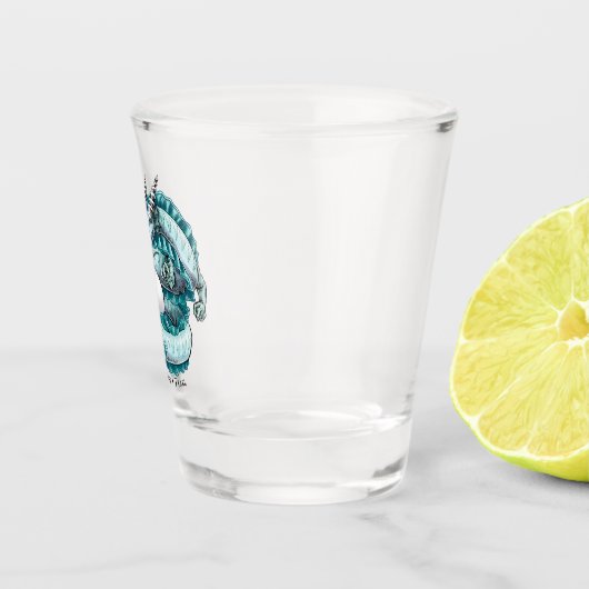 6月の誕生石龍：パール ショットグラス (右)