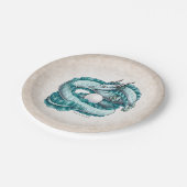 6月の誕生石龍：パール ペーパープレート (アングル)