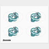 6月の誕生石龍:パール 楕円形シール (シート)