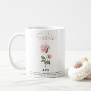 6月の誕生花カスタマイズギフト コーヒーマグカップ
