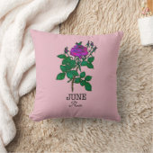 6月の誕生花 ローズ クッション (ブランケット)