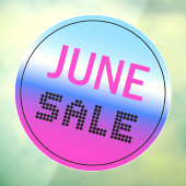 6月の販売ウィンドウの固定ホログラフィック勾配 ウィンドウサイン (シート3)