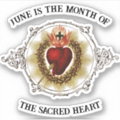 6月は神聖ハートの月 シール (正面)