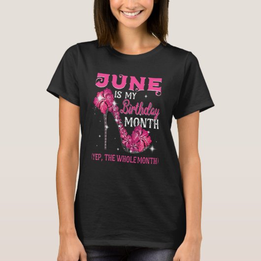 6月は私の誕生日は全体の月6月誕生日 Tシャツ (正面)