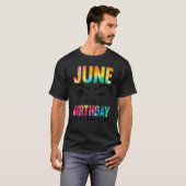 6月は私の誕生日Yesは、全体の月の誕生日 Tシャツ (正面フル)