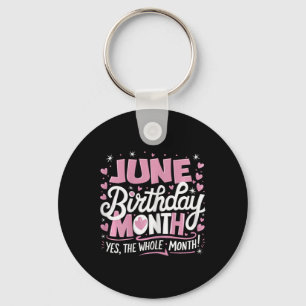6月は私の誕生日Yes全体の月ピンク誕生 キーホルダー