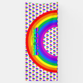6月はLGBTプライド月ボタン 横断幕 (縦)