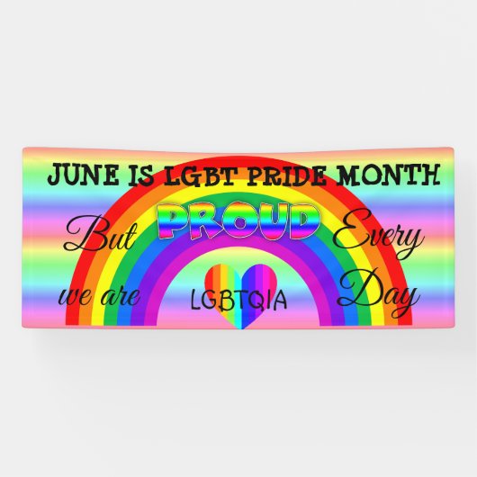 6月はLGBTプライド月ボタン 横断幕 (横)
