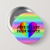 6月はLGBTプライド月ボタン 缶バッジ (正面&裏面)