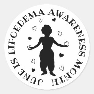 6月はLipefamo Awareness Month Classic Round Sti ラウンドシール