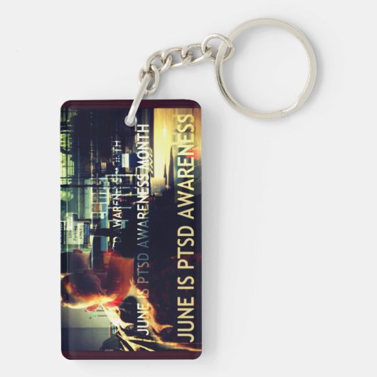 6月はPTSD認識度月キーチェーン キーホルダー (裏面)