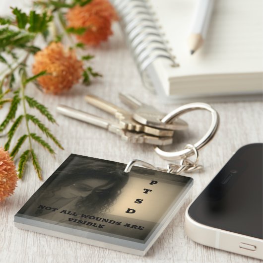 6月はPTSD認識度月キーチェーン キーホルダー (正面右)