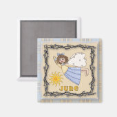 6月エンジェル/フェアリー月マグネット マグネット (正面/裏面)