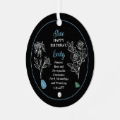 6月バラとハニーサックル誕生日記念 メタルオーナメント (正面左)