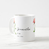6月バラ誕生花月名ギフト コーヒーマグカップ (正面左)