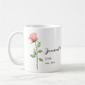 6月バラ誕生花月名ギフト コーヒーマグカップ (左)