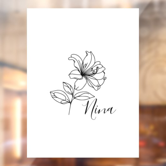 6月パーソナライズされたハニーサックル誕生花の贈り物 ウィンドウサイン (シート2)