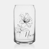 6月パーソナライズされたハニーサックル誕生花の贈り物 ガラス缶 (裏面)