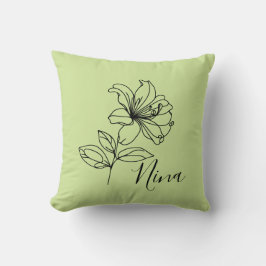 6月パーソナライズされたハニーサックル誕生花の贈り物 クッション