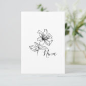 6月パーソナライズされたハニーサックル誕生花の贈り物 サンキューカード (スタンド正面)