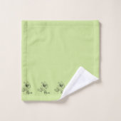 6月パーソナライズされたハニーサックル誕生花の贈り物 バスタオルセット (ウォッシュタオル)