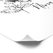 6月パーソナライズされたハニーサックル誕生花の贈り物 フォトプリント (角)