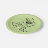 6月パーソナライズされたハニーサックル誕生花の贈り物 ペーパープレート (アングル)