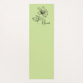 6月パーソナライズされたハニーサックル誕生花の贈り物 ヨガマット (裏面)