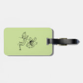 6月パーソナライズされたハニーサックル誕生花の贈り物 ラゲッジタグ (裏面横)