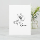 6月パーソナライズされたハニーサックル誕生花の贈り物 招待状 (スタンド正面)