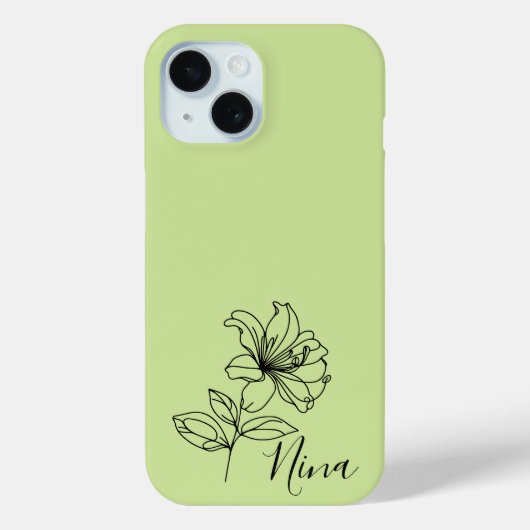 6月パーソナライズされたハニーサックル誕生花の贈り物 Case-Mate iPhoneケース (裏面)