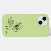 6月パーソナライズされたハニーサックル誕生花の贈り物 Case-Mate iPhoneケース (裏面 (横))