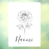 6月パーソナライズされたバラ誕生花の贈り物 ウィンドウサイン (シート3)